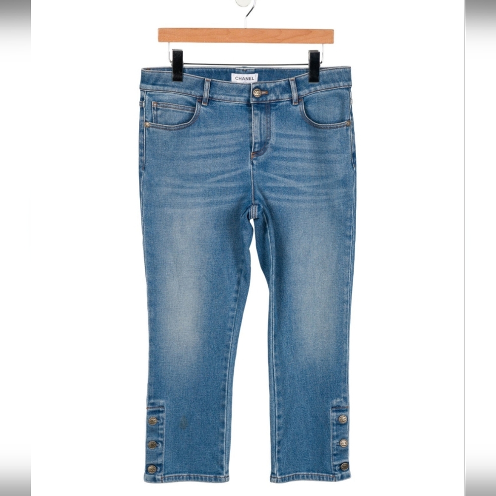CHANEL CC LOGO JEANS